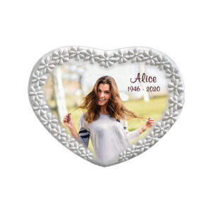 CUORE MARGHERITA BIANCO. CON FOTO