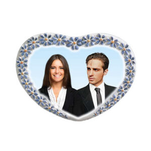 CUORE MARGHERITA BLU CON FOTO