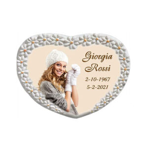 CUORE MARGHERITA GIALLO CON FOTO