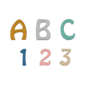 LETTERE IN PORCELLA COLORATE