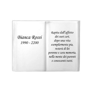 LIBRO PAPIRO BIANCO SOLO SCRITTA NERA