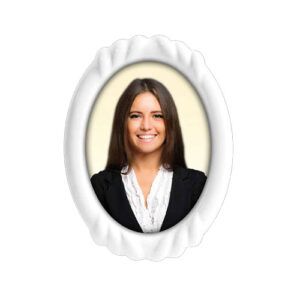 MELODY OVALE BORDO BIANCO MISURA ESTERNA