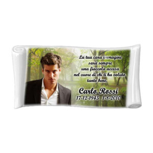 PERGAMENA PAPIRO FOTO E SCRITTA