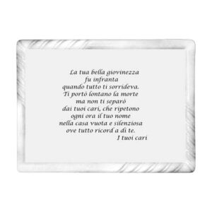 PLACCA PORDOI A PARETE B. SOLO SCRITTA NERA
