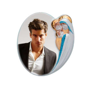 SACRA BLU CON DECORO OVALE