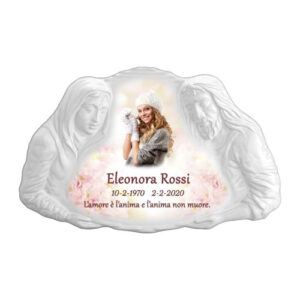 TARGA PIETÀ BIANCA A PARETE