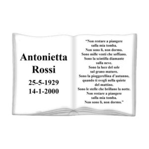 LIBRO MODENA BIANCO SOLO SCRITTA NERA
