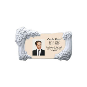 PERGAMENA CAMELIA DECORATA BIANCA