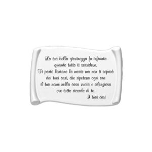 PERGAMENA CERVINO BIANCA SOLO SCRITTA NERA