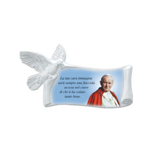 PERGAMENA COLOMBA DECORATA BIANCA