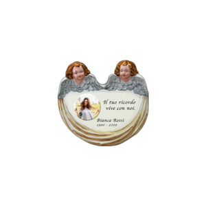 PERGAMENA COLORATA DECORATA DOPPIO ANGELO