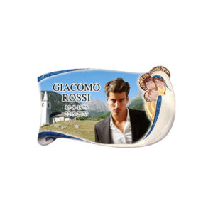 PERGAMENA SACRA DECORATA ORO E BLU