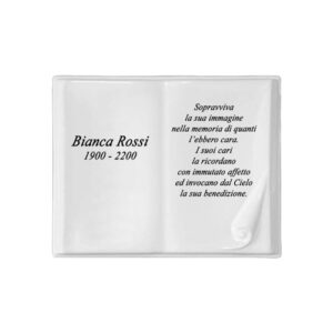 LIBRO VIENNA BIANCO SOLO SCRITTA NERA