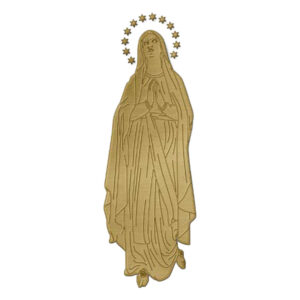 SAGOMA SACRA IN OTTONE FIGURA INTERA MADONNA