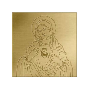 SAGOMA SACRA IN OTTONE QUADRATA MADONNA
