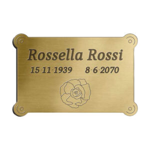 Targa Metallo Rosa